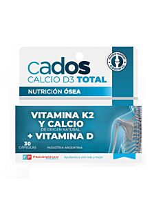 Suplemento Dietario Vitamina K2 Y Calcio + Vitamina D Calcio Total Cados x 30 Cap