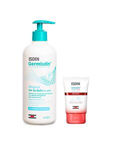 Combo Germisdin Gel De Higiene Corporal Isdin x 500ml + Crema Manos Reparadora Isdin Ureadin x 50 ml
