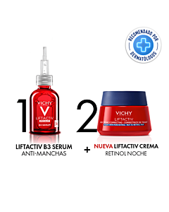 ComboSerúm Facial Liftactiv B3 x 30ml + Crema de Noche Lifactiv Retinol  Vichy  x 50 ml