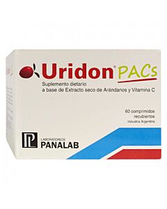 Suplemento Prevención de Infecciones Urinarias Bajas Uridon Pacs x 60 comp