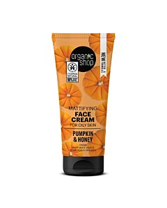 Crema Facial Matificante Para Piel Grasa Calabaza y Miel Organic Shop X 50 Ml