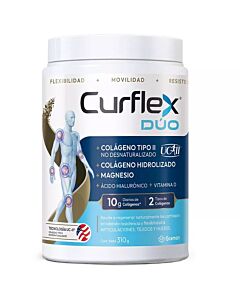 Curflex D&uacute;o Col&aacute;geno Magnesio Huesos Y Articulaciones Polvo X 310 Gr.