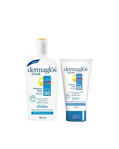 Kit Protector Solar Dermaglós Bebés Y Niños Protección Alta