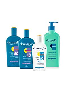 Combo Dermaglós Solar Protección Completa para Toda la Familia