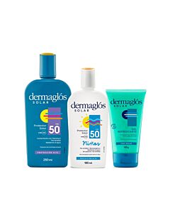 Kit Protección Muy Alta Para Toda La Familia Dermaglos Solar
