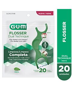 Flossers Dual Tachnique 821 Sabor Menta Gum  x 20 Un