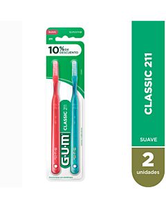 Cepillo de Dientes Classic 211 Gum x 2 Unidades