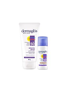 Combo Dermaglos Proteccion Corporal y Facial Con Color Tono Claro