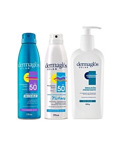 Kit Protector Solar Dermaglós FPS 50 + Emulsion Post Solar