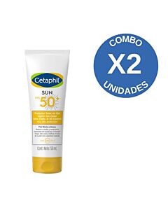 Combo Protector Solar Sun Oil Control FPS50+ con Color 50ml Cetaphil X 2 Unidades