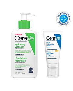 Kit Cerave Limpiador Hidratante + Loci&oacute;n Hidratante Fps30